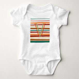 Body Para Bebé Ropa de verano a rayas retro para mujeres y niños