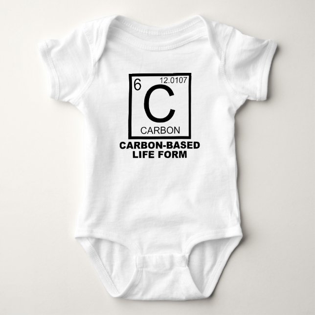 Body Para Bebé Ropa divertida para bebés a base de carbono (Anverso)
