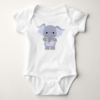 Body Para Bebé Ropa feliz del bebé del elefante del dibujo