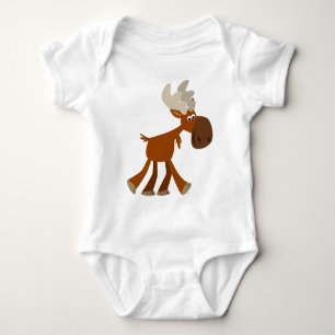 Body Para Bebé Ropa feliz linda del bebé de los alces del dibujo