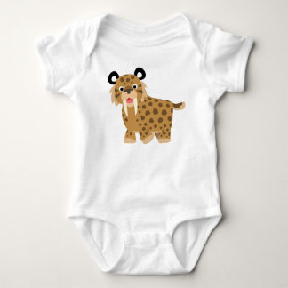 Body Para Bebé Ropa feliz linda del bebé de Smilodon del dibujo
