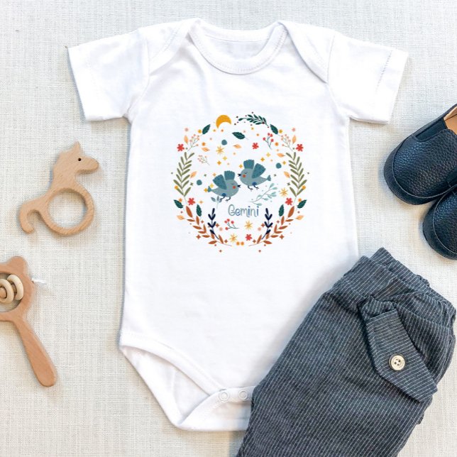 Body Para Bebé Ropa Gemini Baby - Rótulo Zodiac (Subido por el creador)