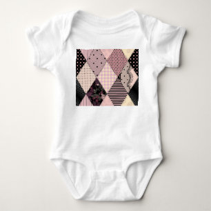 Body Para Bebé Ropa interior de tela: patrón de patchwork vintage