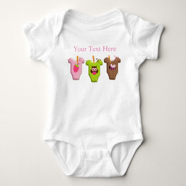 Body Para Bebé Ropa Línea de Bebé Personalizada con Nombre (Anverso)