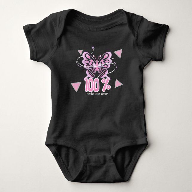 Body Para Bebé Ropa para bebé " 100% hecho con amor" (Anverso)