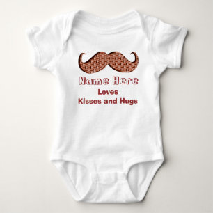 Body Para Bebé Ropa personalizada de bigote de bebé