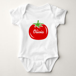 Body Para Bebé Ropa personalizada del bebé con el tomate rojo