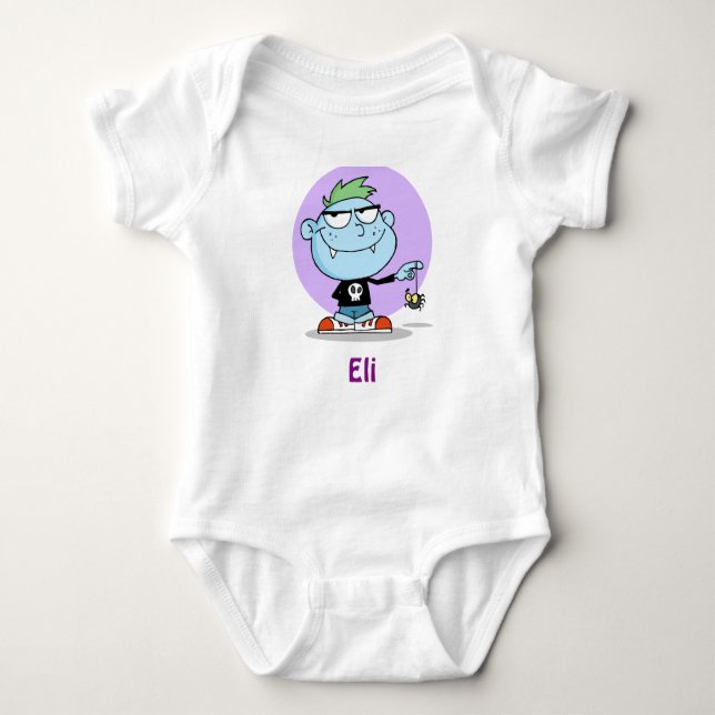 Body Para Bebé Ropa personalizada para bebé niño con el nombre EL (Anverso)
