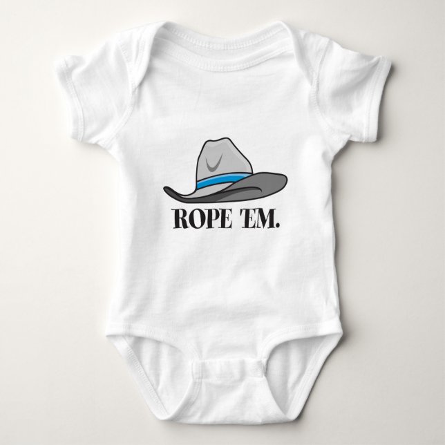 Body Para Bebé Rope 'em cowboy (Anverso)