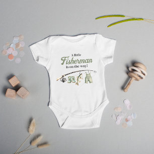 Body Para Bebé Ropero de Pescador Pequeño Ducha de Bebé de Pesca