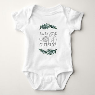 Body Para Bebé RORY Pine Snowflake Baby hace frío afuera