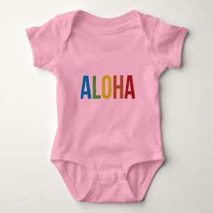 Body Para Bebé Rosa arcoiris Aloha