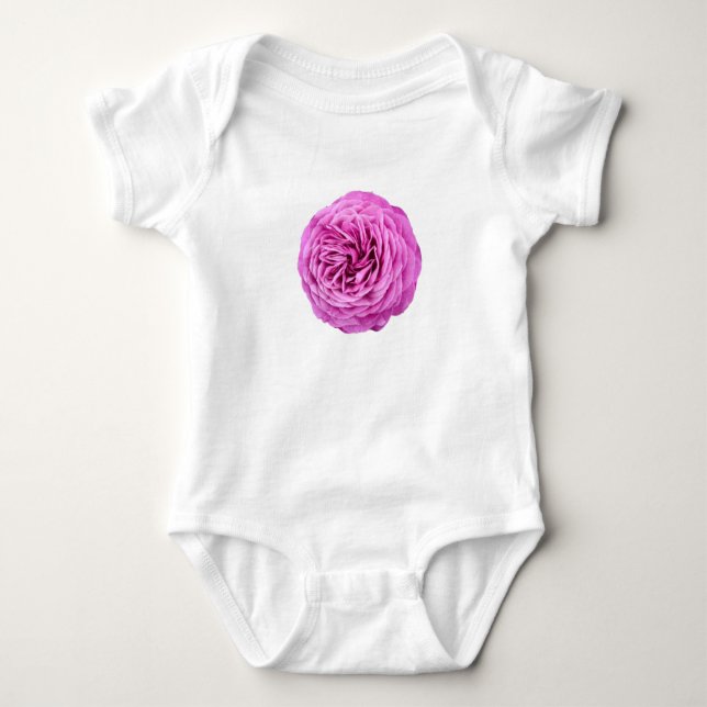Body Para Bebé Rosa Cortada Rosa Vivo (Anverso)