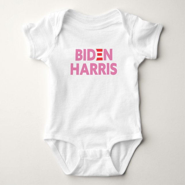 Body Para Bebé Rosa de apoyo electoral Biden / Harris (Anverso)