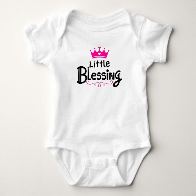 Body Para Bebé Rosa dulce "Pequeña Bendición" (Anverso)