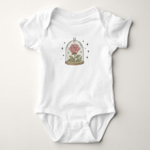 Body Para Bebé Rosa Mágica en Campana de Vidrio Brilla Vintage