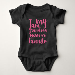 Body Para Bebé Rosa Personalizado Soy Favorito De Los Abuelos