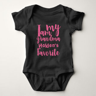 Body Para Bebé Rosa Personalizado Soy Favorito De Los Abuelos