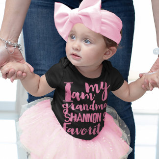 Body Para Bebé Rosa Personalizado Soy Favorito De Los Abuelos