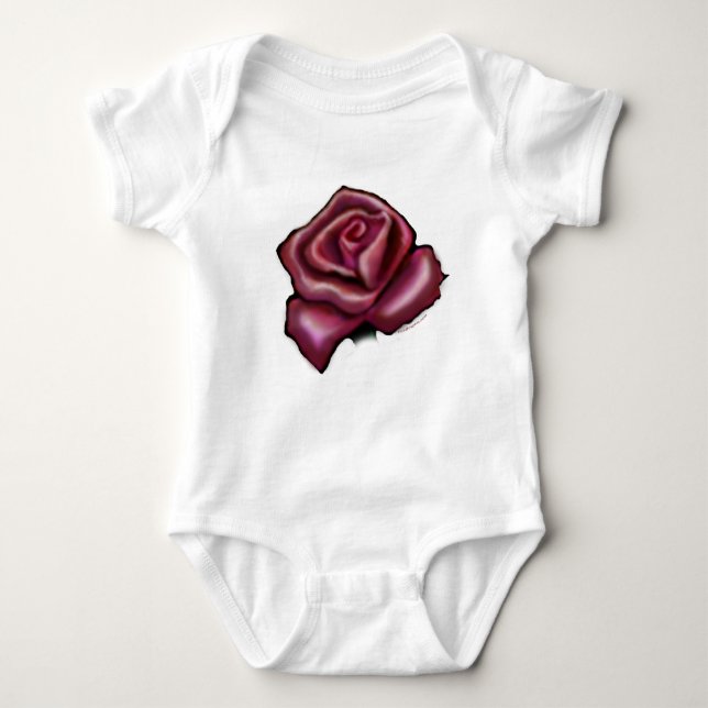 Body Para Bebé Rosa Roja (Anverso)