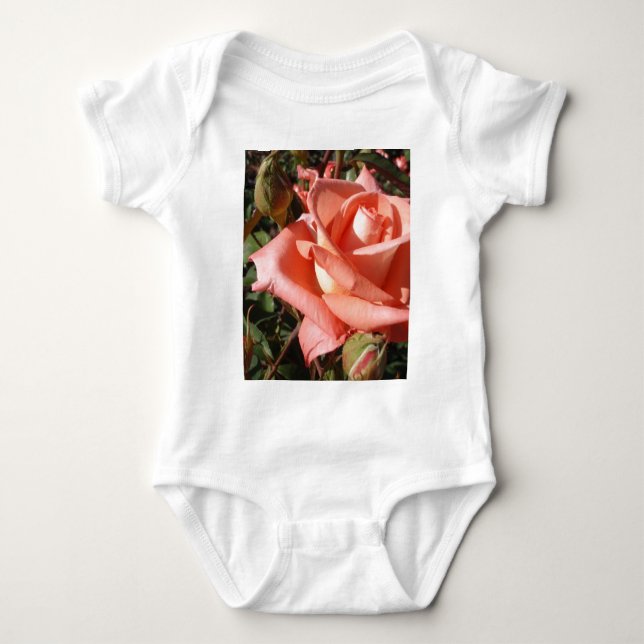 Body Para Bebé Rosa Rosa Melocotón (Anverso)