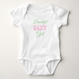 Body Para Bebé Rosa Sage Green Beautiful Girl