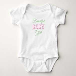 Body Para Bebé Rosa Sage Green Beautiful Girl