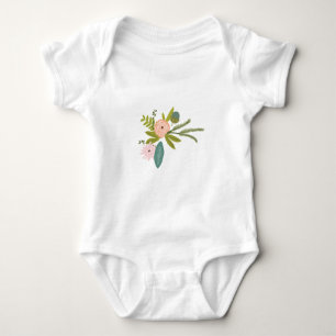 Body Para Bebé Rosas de Ferns Acorns Flower Girl Wedding Party