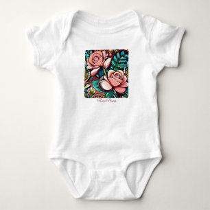 Body Para Bebé Rosas dobles: Un Espectacular Arreglo Floral