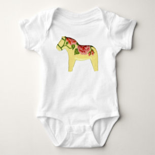 Body Para Bebé Rosas rosadas Dala Creeper de Infantes de Caballo