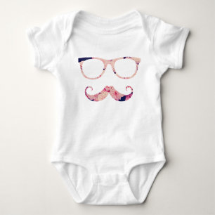 Body Para Bebé Rosas y bigote