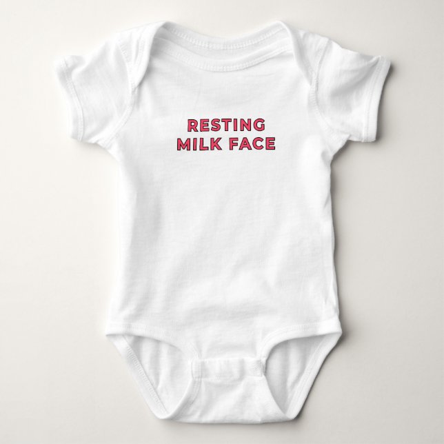 Body Para Bebé Rostro de Leche en Reposo - Rosa (Anverso)