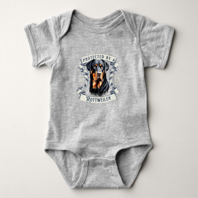 Body Para Bebé Rottweiler Baby Bodysuit (Anverso)