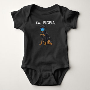 Body Para Bebé rottweiler ew people perro con mascara de cara