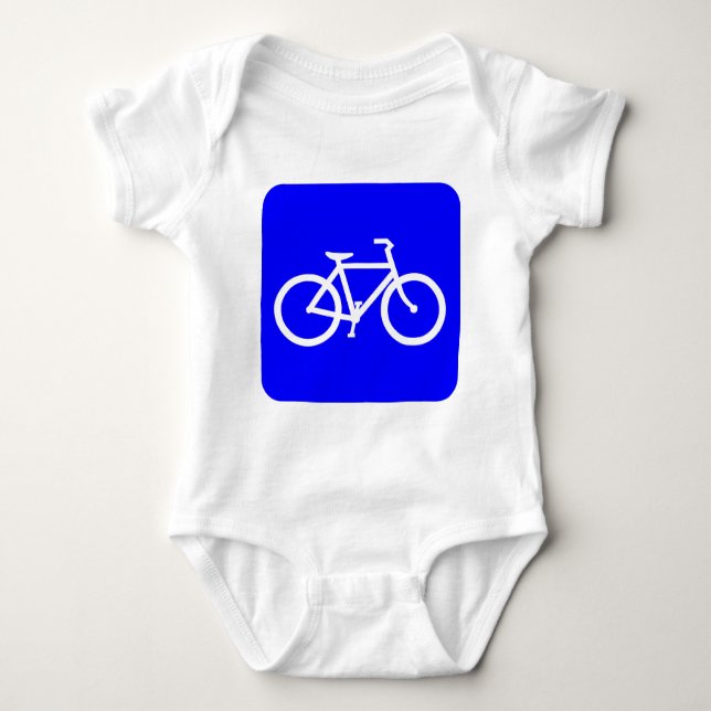 Body Para Bebé Rótulo de bicicleta - Azul (Anverso)