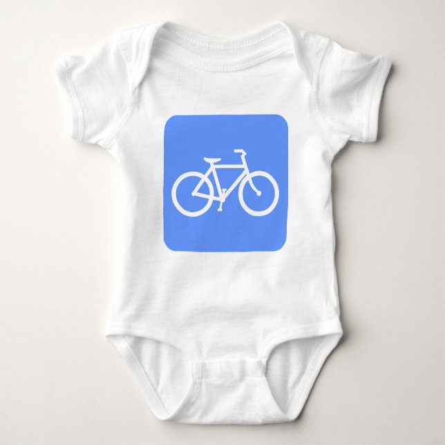 Body Para Bebé Rótulo de bicicleta - Azul bebé (Anverso)