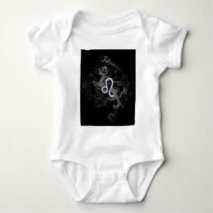 Body Para Bebé Rótulo de Leo Zodiac cromado estilo León en Heveli