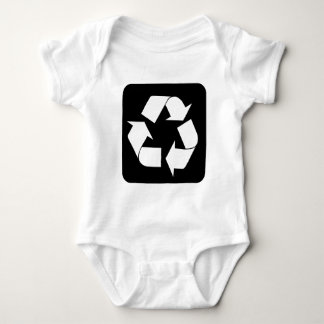 Body Para Bebé Rótulo de reciclaje - Negro