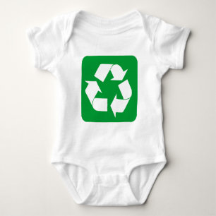 Body Para Bebé Rótulo de reciclaje - Verde de hierba