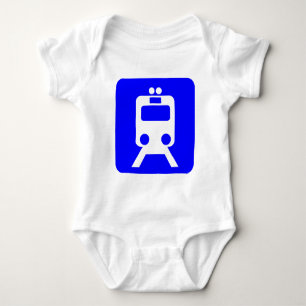 Body Para Bebé Rótulo de tren - Azul