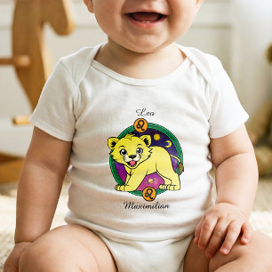 Body Para Bebé Rótulo Zodiaco Leo Personalizado de Astrología Hor