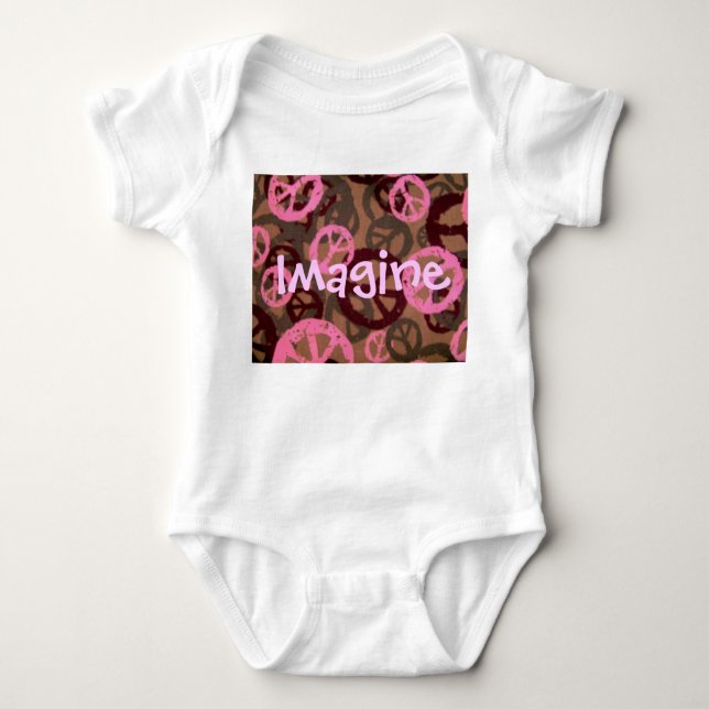 Body Para Bebé Rótulos-Childs de la Imaginar-Paz (Anverso)