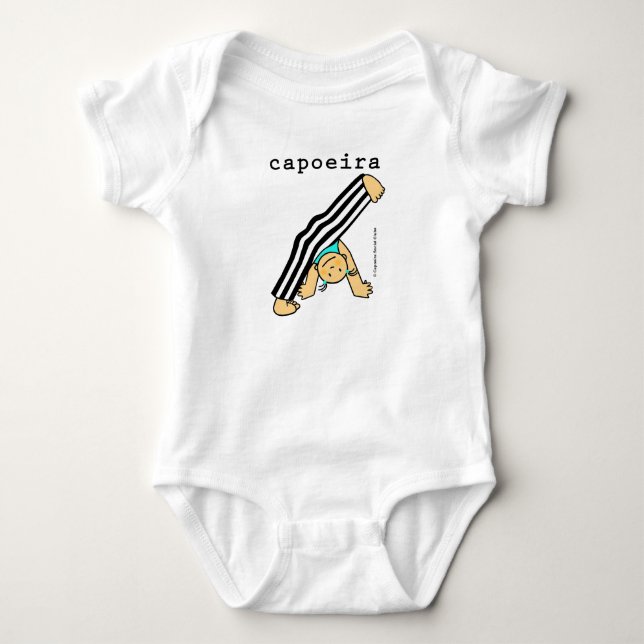 Body Para Bebé Roupa de bebê com desenho de de Capoeira  (Anverso)