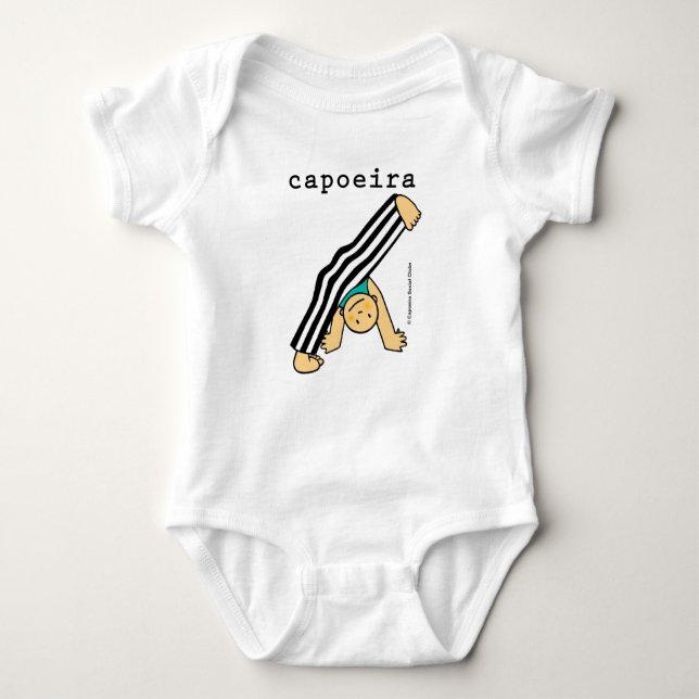 Body Para Bebé Roupa de bebê com desenho de de Capoeira  (Anverso)