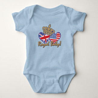 Body Para Bebé Royal Baby - Corazones de Estados Unidos y Reino U