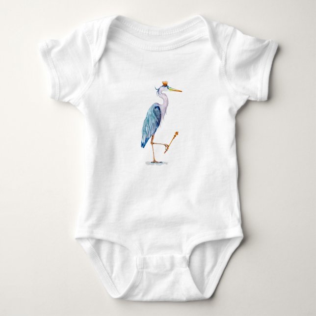 Body Para Bebé Royal Blue Heron (Anverso)