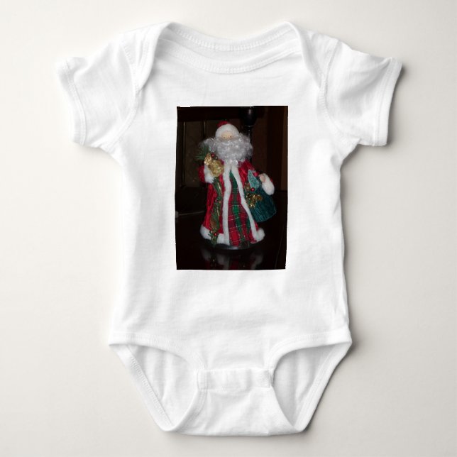 Body Para Bebé Royal Plaid Santa Merry Navidad (Anverso)
