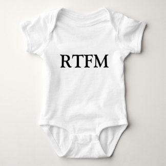 Body Para Bebé RTFM Lee el ******* Manual Camiseta Divertida para