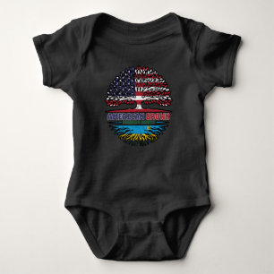 Body Para Bebé Ruanda Ruanda Estados Unidos Bandera de raíces de