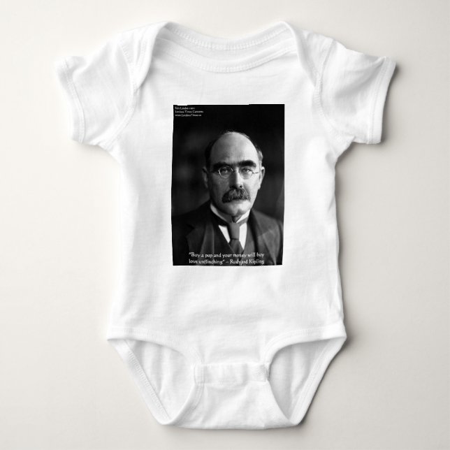 Body Para Bebé Rudyard Kipling Cita "Amor Cachorro" Regalos Tees  (Anverso)